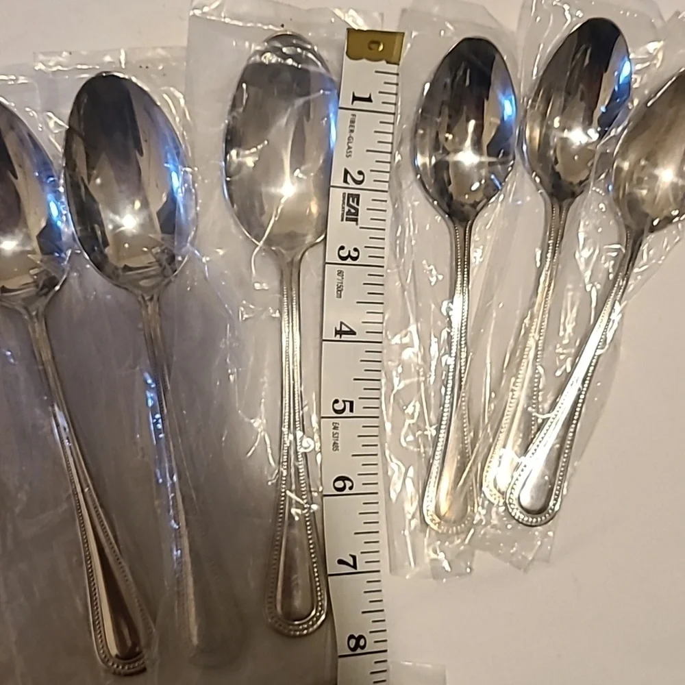 Towle Beaded Antique 18/10 Vietnam Flateware Fork Spoon Knife (Bundle of 14) - Picture 14 of 15